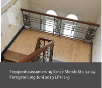 Treppenhaussanierung Ernst-Merck-Str. 12-14 Fertigstellung Juni 2019 LPH 1-9